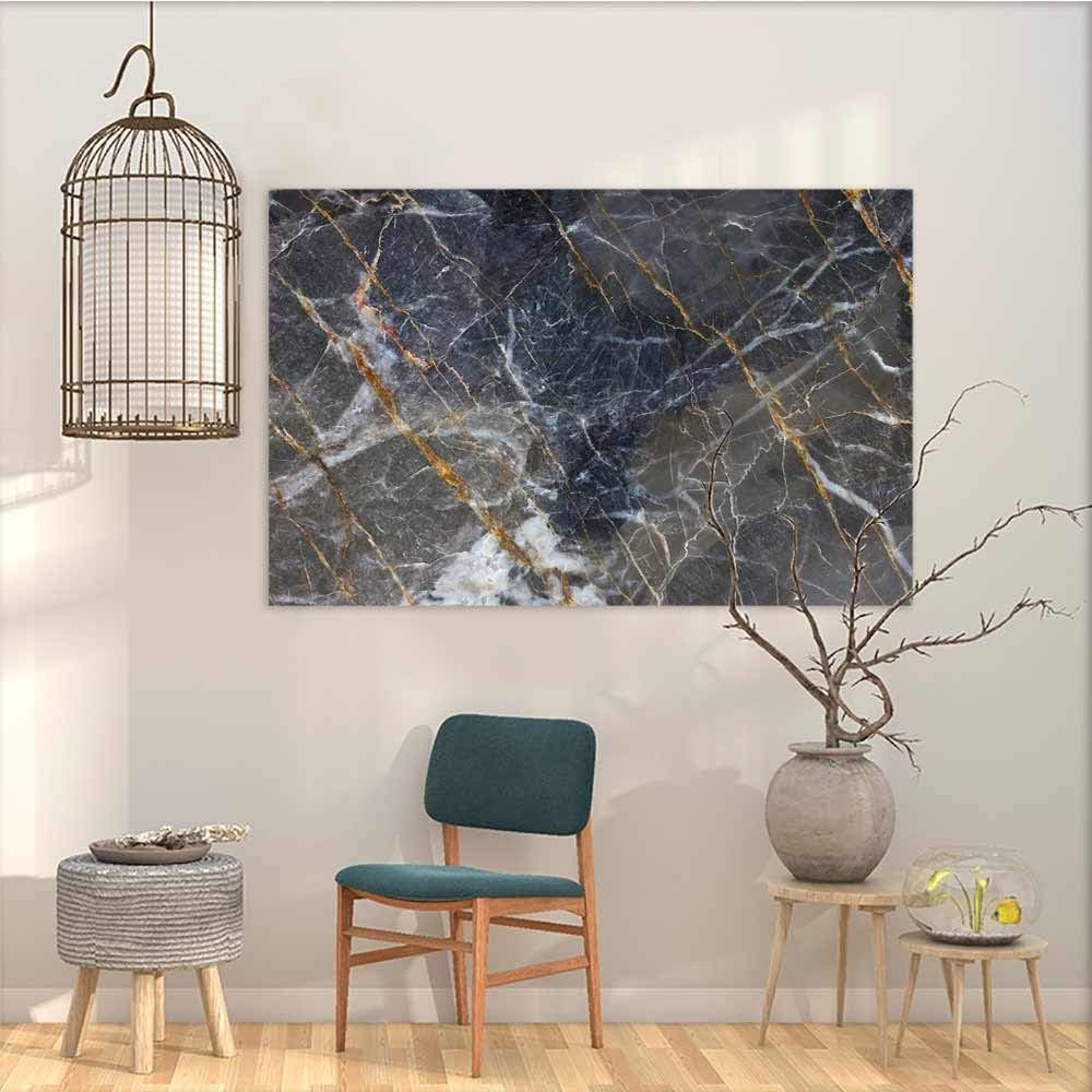 Pattern oil painting Art sticker Marble Abstract Medieval Style Architecture Ceramic Textured Artsy Facet Design Modern Decorative Artwork Charcoal Grey Ginger W19"xL15"