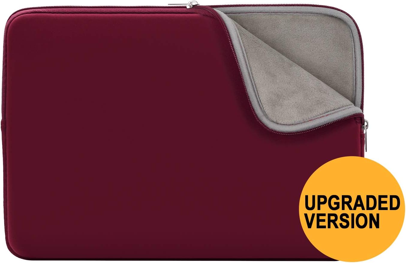 RAINYEAR 15 Inch Laptop Sleeve 15" Protective Soft Case Padded Cover Carrying Computer Bag Compatible with New 15.4 MacBook Pro Specially for Model A1938 A1707 A1990(Red,Upgraded Version) - Image 3