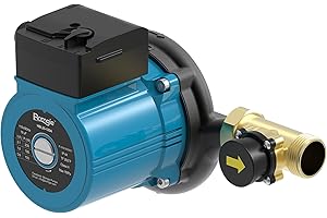 BOMGIE Hot Water Recirculating Pump 3-Speed 115V 270W, 58.3LPM Cast Iron Circulation Pump for Instant Water Heater w/Adapter, Automatic Male Thread Brass Water Flow Switch, Heated Flooring System…