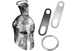 Jvuouxy Guardian Angel Motorcycle Bell Good Luck Keychain & Drive Safe Pendant Accessories for Men Women Riding Safety