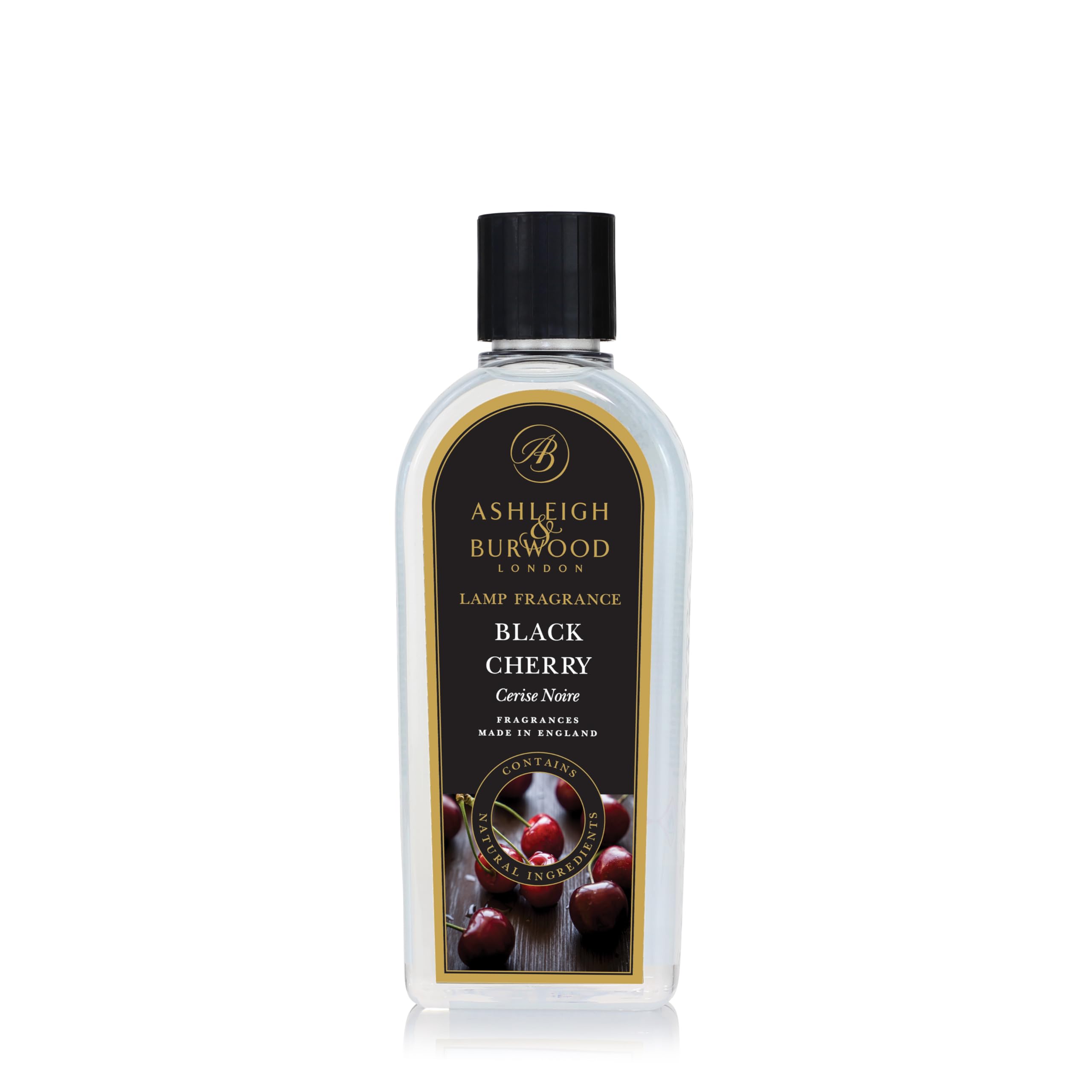 Ashleigh & Burwood - Black Cherry Lamp Fragrance 500 mL - UK-Made, Purifies and Perfumes Air, Promotes Wellbeing, Fruity Scent with Violet and Musk Notes, Natural Ingredients, 20 Hours Burning Time โ image 1