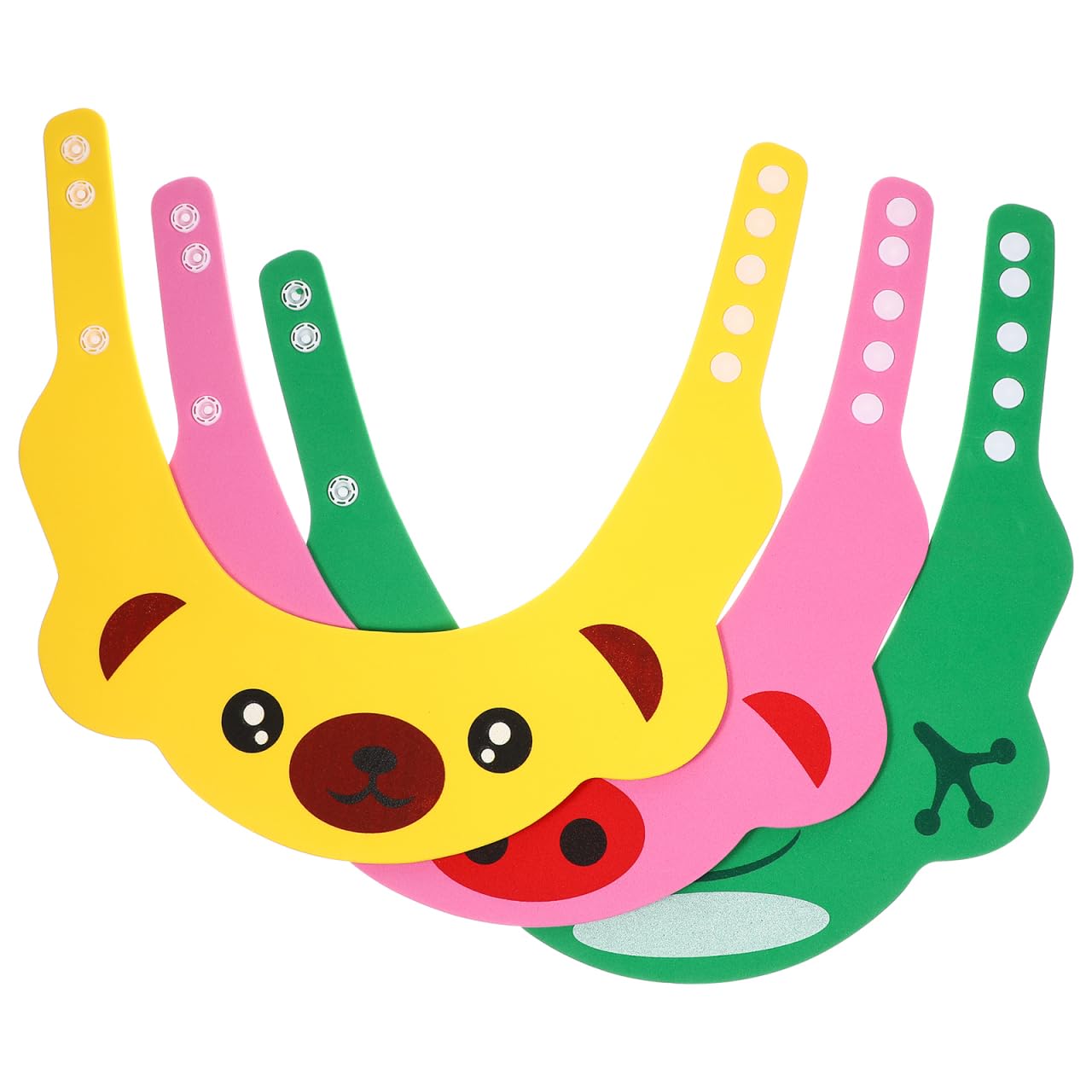 Toddmomy 3pcs Baby Bathing Cap Eva Adjustable Kids Shower Cap Shampoo Shower Protection Hair Wash Shield For Kids