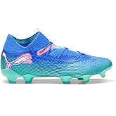 Puma Mens Future 7 Ultimate FG/AG Soccer Cleats (Gray Skies/Fizzy Apple)