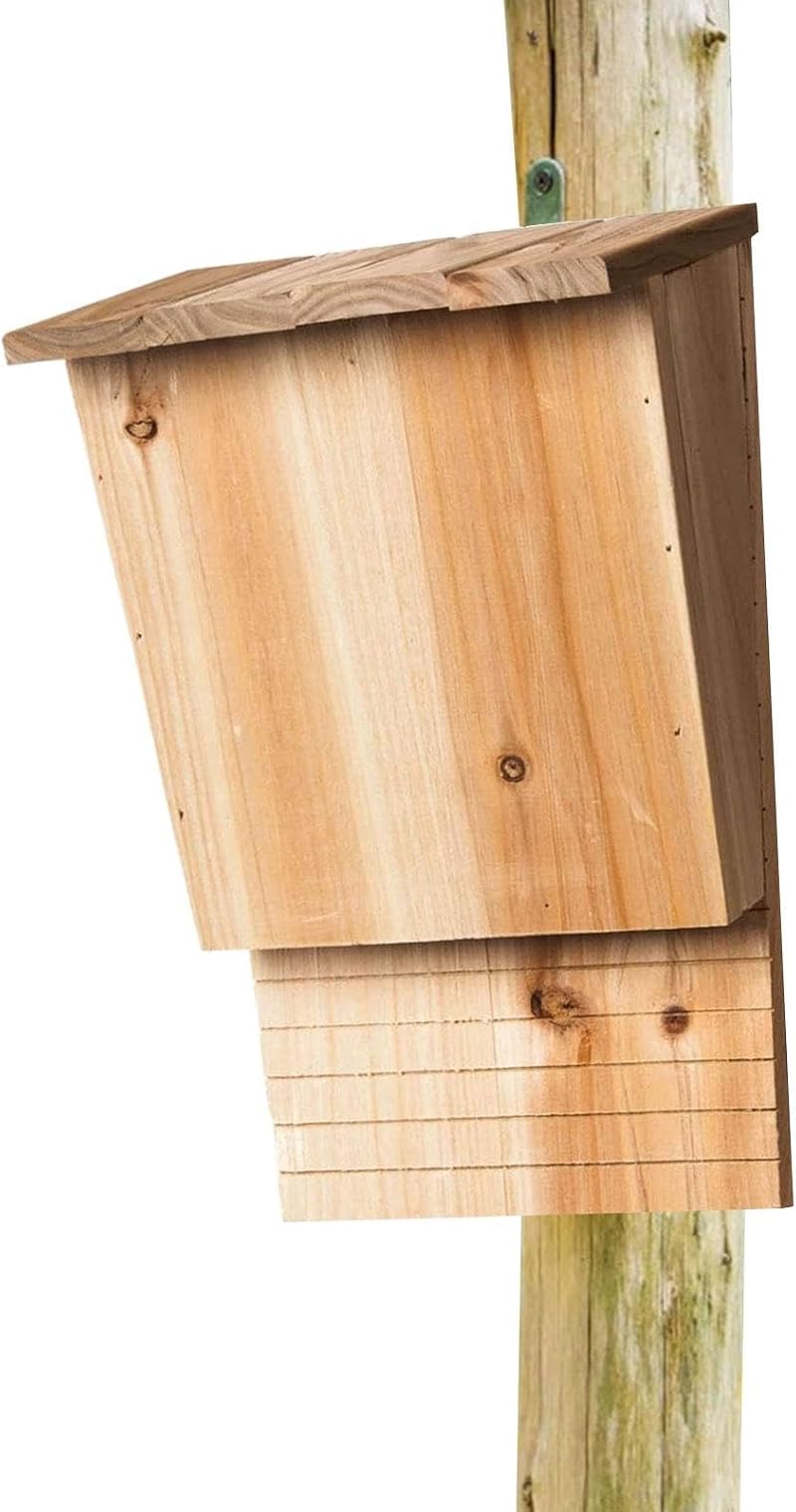 Sionhiuo Large Wooden Bat Box Nesting Shelter Outdoor Hanging House With