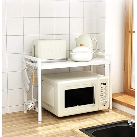 ZXCC Expandible Estantería Microondas Y Horno, Metálico Marco ...