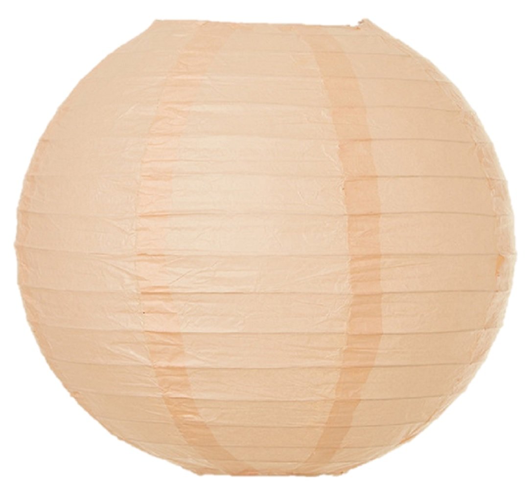 Paper Lanterns Round Lamp Shade for Wedding Birthday, Party Decoration 10/15/20/25/31/36/41 cm, peach, 12"(30CM)