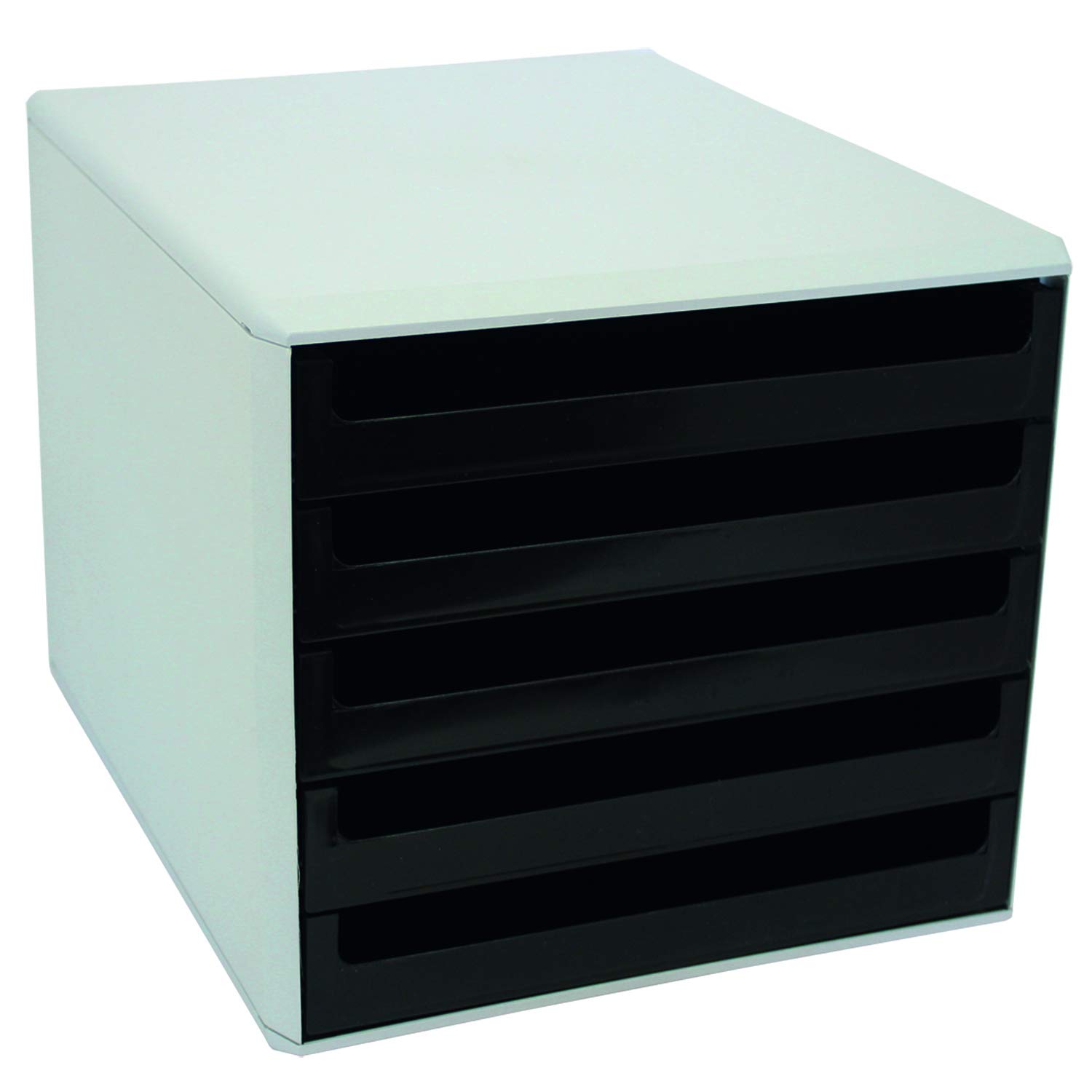 Metzger & Mendle 5 Drawer Unit Light Grey/Black — image 1