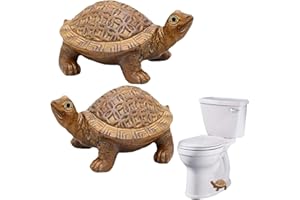 GINTBN Toilet Bolt Covers, Turtle Ceramic Toilet Bolt Covers Decorative, Ceramic Frog Toilet Bolt Caps, Cute Ceramic Frog Toilet Bowl Bolt Covers for Bathroom Decor Easy Installation