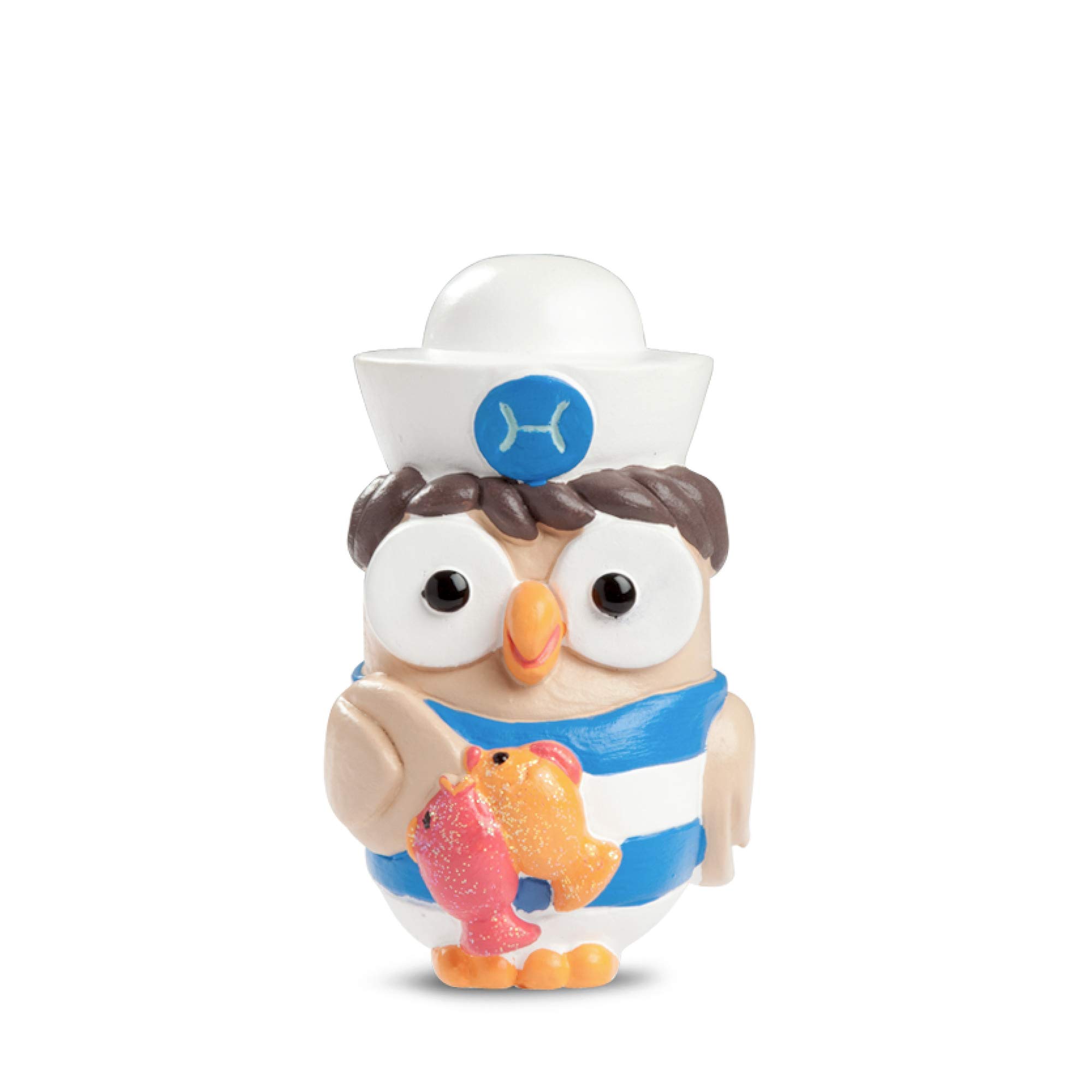 Egan Pisces Figurine, Ceramic, Mutlicolor, 6 x 6 x 8 cm