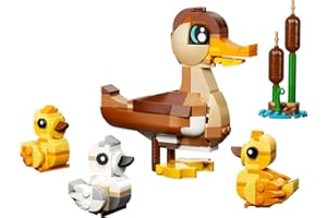 LEGO 40885 Creator Duck Family Building Set 262 Piece Animal Toy with Posable Mother Duck & 3 Ducklings Cute Play & Display M