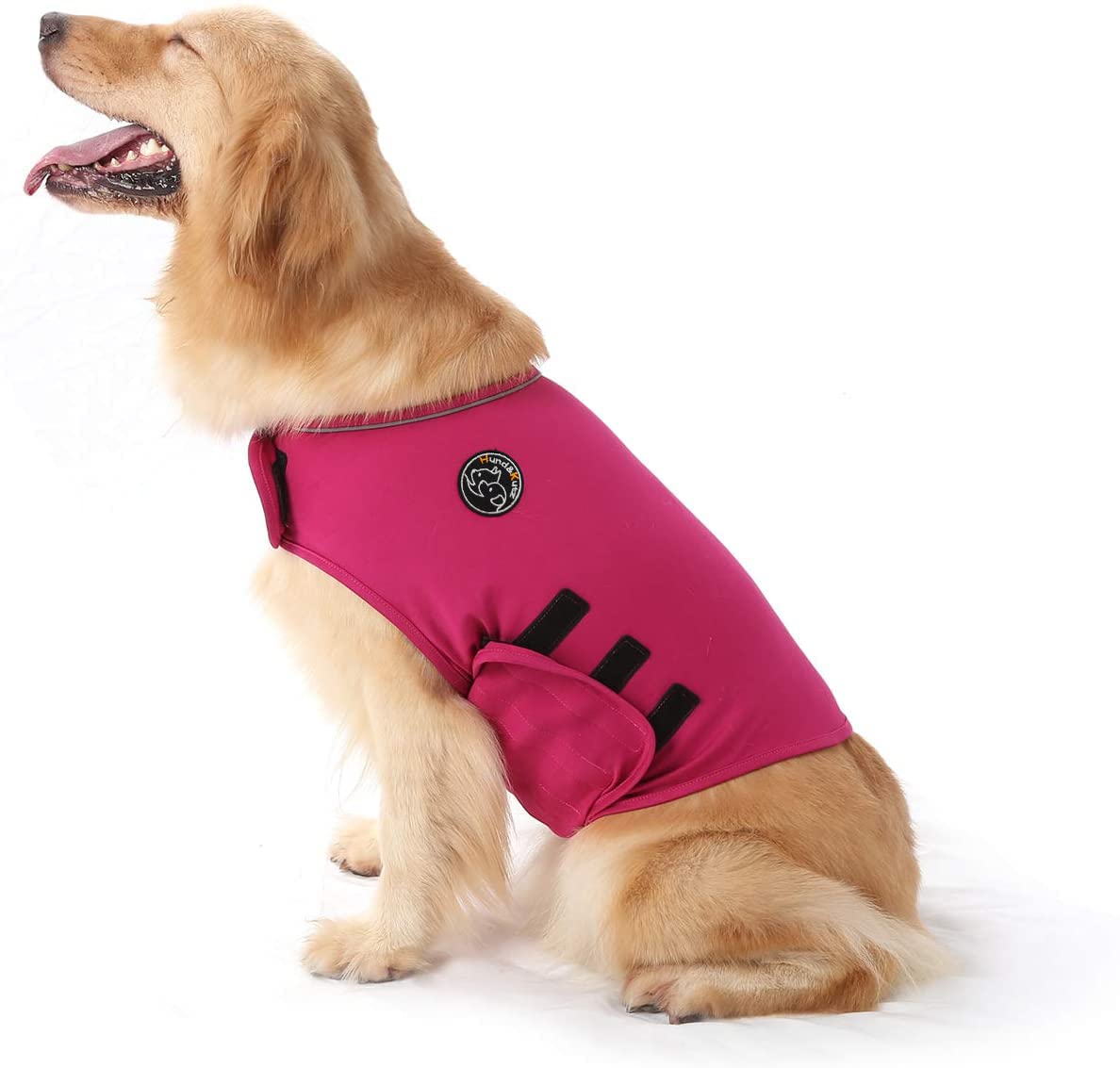 Dog Anxiety Relief Coat,Lightweight Wrap Anxiety Jacket Shirt for Anxious Pets Keep Calming Comfort(Rose red,L)