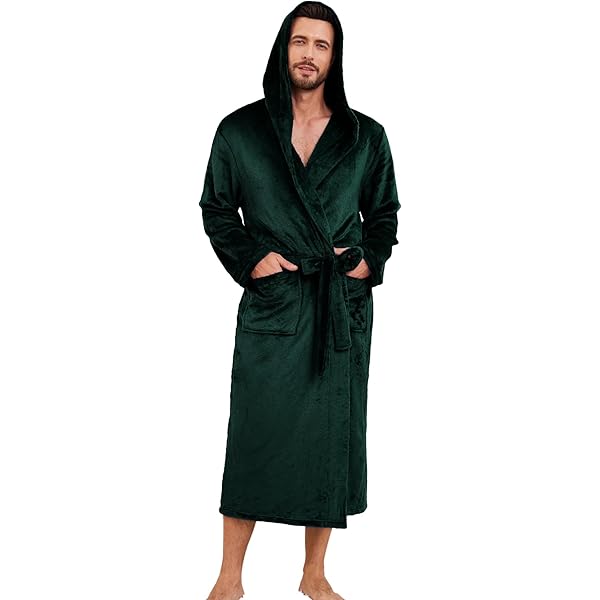 Pisexur Robe Peignoirs Pour Femmes Et Hommes Unisexe Mode Rayé Chaud Pyjama En Polaire Doux Confortable Séchage Rapi De Nuit à Capuche Peignoir Long En Peluche Vêtements De Nuit Avec Poches
