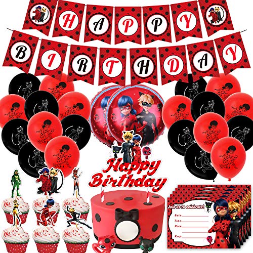 Miraculous Ladybug Birthday Party Supplies, Ladybug Party Decorations