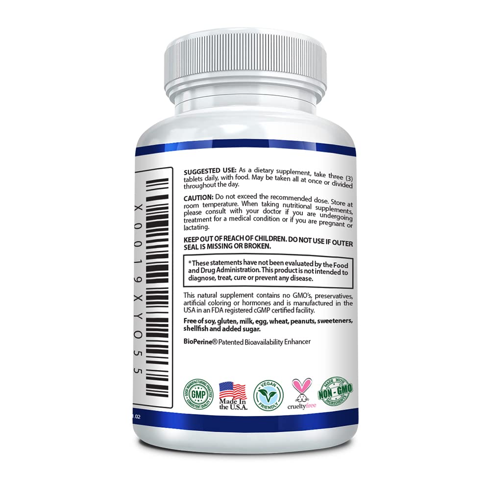Research Verified Joint Support - Glucosamine, MSM, Turmeric, Boswellia, BioPerine - Vegan - 90 Capsules - 1 Month Supply