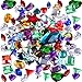 Tatuo 140 Pieces Large Gemstones Flatback Acrylic Gems Large Craft Rhinestones Embellishments Colorful Flat Back Gem Jewels for DIY Crafts, Table Scatters, Wedding, Birthday Decoration Favor