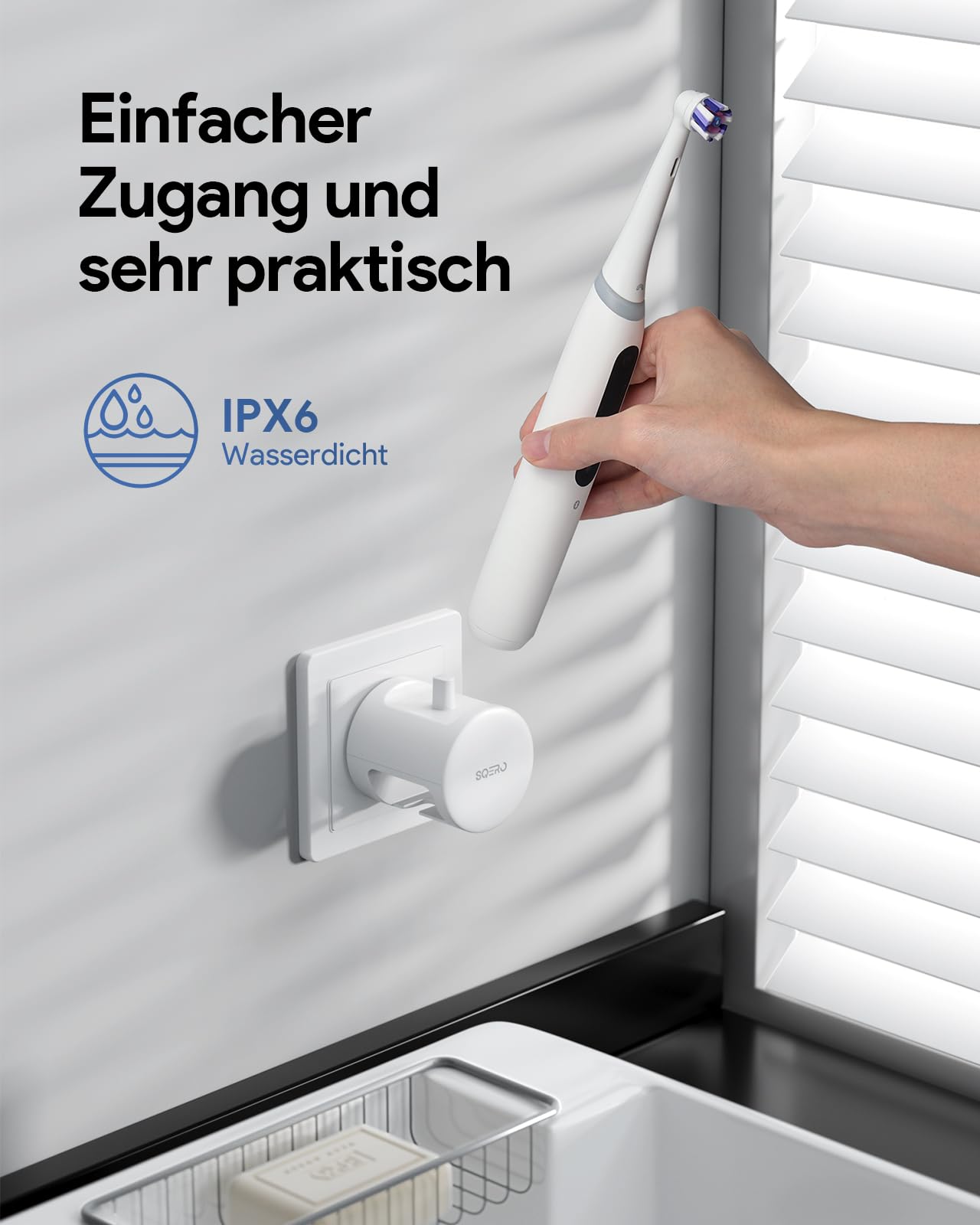 Elektrisches Zahnbürsten Ladestation Wandladegerät für Oral-B Pro/iO Serie/D mit 2 zahnbürstenhalter, Oral B Ladestation Ohne Kabel, Wasserdicht 8