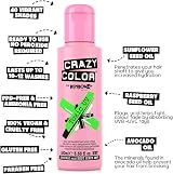 Crazy Color Toxic UV Neon Green Semi-Permanent Hair Dye 100ml Vegan view 4