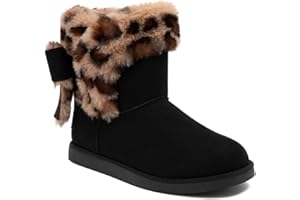 Juicy Couture Women's Slip On Winter Snow Boots Warm & Insulated Fur Lining Comfortable Fashion Booties