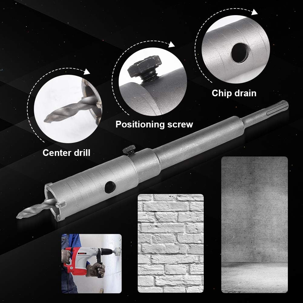 KATUR 30,40,50mm SDS Plus Shank Hole Saw Cutter Concrete Cement Stone Wall Drill Bit for Brick Concrete Cement Stone (30,40,50mm Diameter) - Image 4