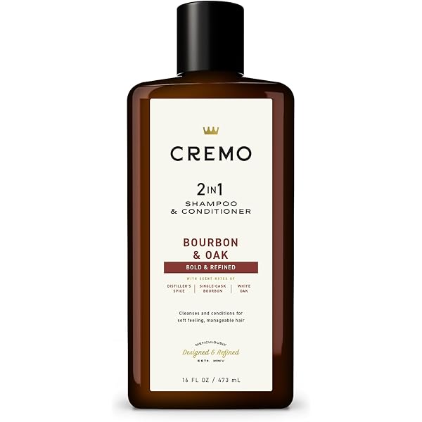 Amazon.com: Cremo Bourbon & Oak Barber Grade 2-in-1 Shampoo