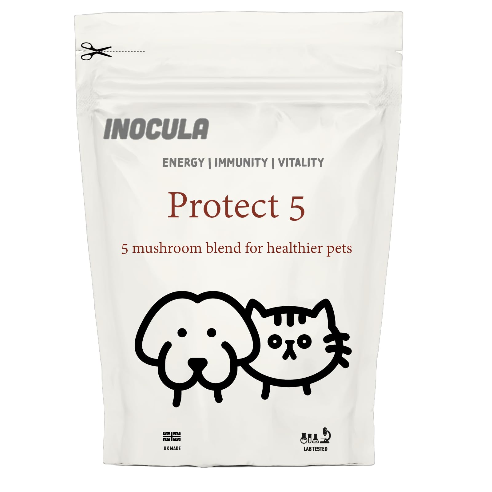 Protect 5 Mushroom Extract Capsules Dog & Cat. Keeps pets healthy