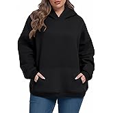 OLRIK Womens Plus Size Hoodies Oversized Fleece-Lined Thick Sweatshirts Cozy Hooded Pullover Winter Clothes