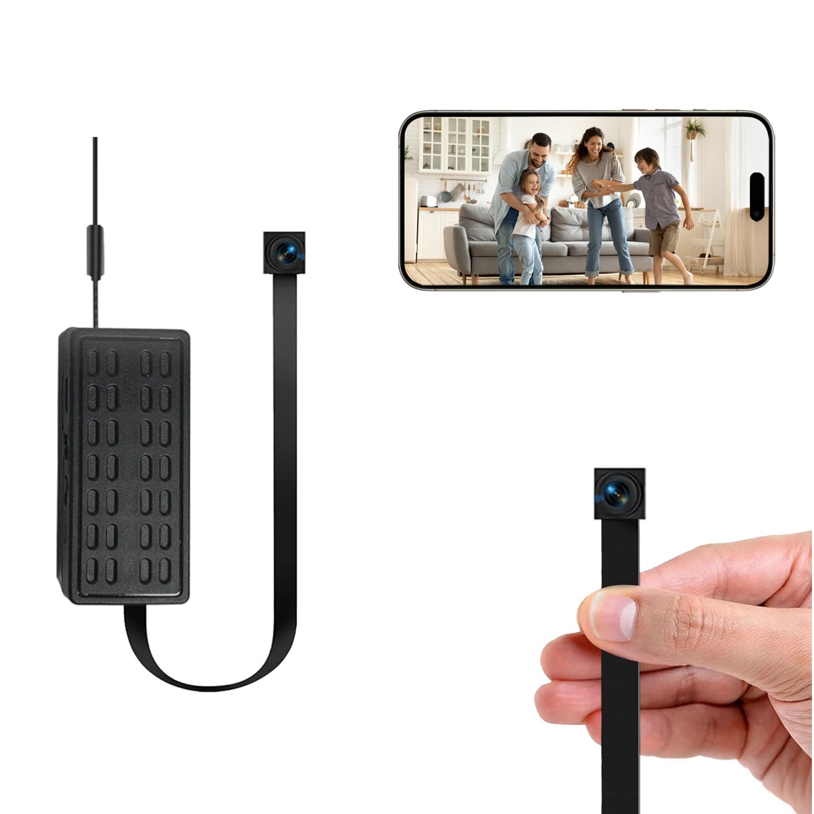 Photo 1 of BRFOZAG Nanny Cam Hidden Camera - 1080P Mini WiFi Spy Camera with Motion Detection, Wireless Portable Loop Recorder for Home, Office, Baby, Pet Monitoring