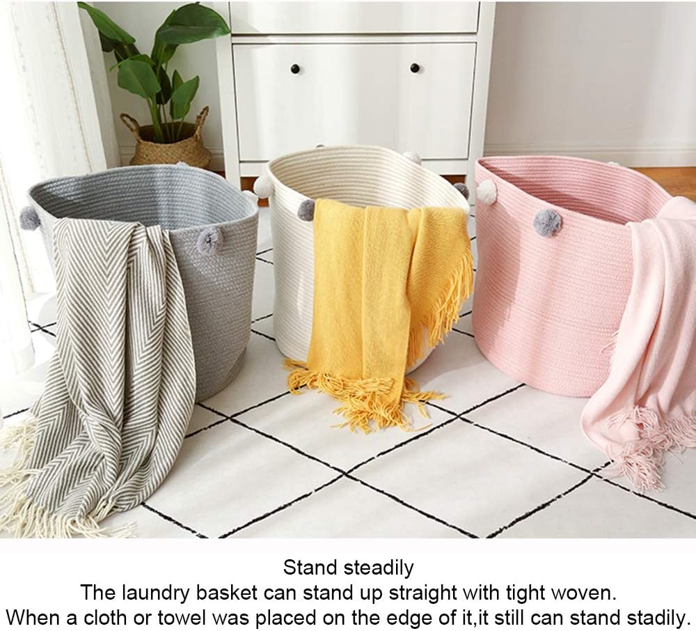 Gris Canasta de Almacenamiento de guardería Organizador de Canasta de