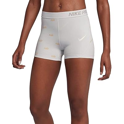 Nike Women's Metallic Pro Shorts Vast Grey (Large) Bahrain Ubuy