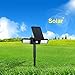 Solar Lights, LBell 360° USB Solar Spotlight with Rotating Dual Head Waterproof Outdoor Landscape Lighting Garden Light