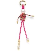 WOWORAMA Teacher Keychain Colorful Red Bag Charm Rope Evil Eye Pencil Purse Charm Keyring Teacher Appreciation Accessories