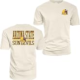 Blue 84 NCAA Unisex-Adult NCAA Officially Licensed T-Shirt Ringspun Front/Back Mascot Ivory