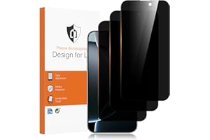 3-Pack Privacy Screen Protector for iPhone 16 Pro [6.3 Inch], Anti-Spy Private Tempered Glass Film, Anti-Scratch, Case Friend