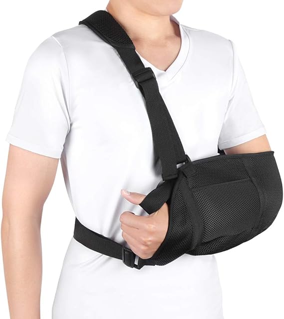 Medical Arm Sling, Breathable Mesh Sling with Waist Strap, for Broken