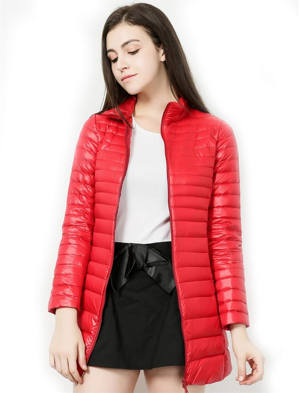 Women's Lightweight Down Jacket, Thermal Winter Coat Windproof Warm