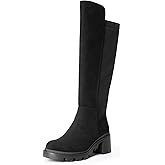 DREAM PAIRS Women's Knee High Boots, Comfortable Platform Round Toe Stretch Boots for Women