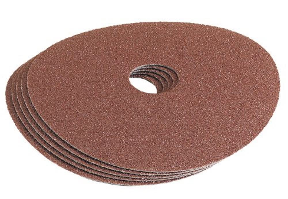 Draper 58610 Aluminium Oxide Sanding Disc, 36 Grit, 115mm, Pack of 5 , Blue
