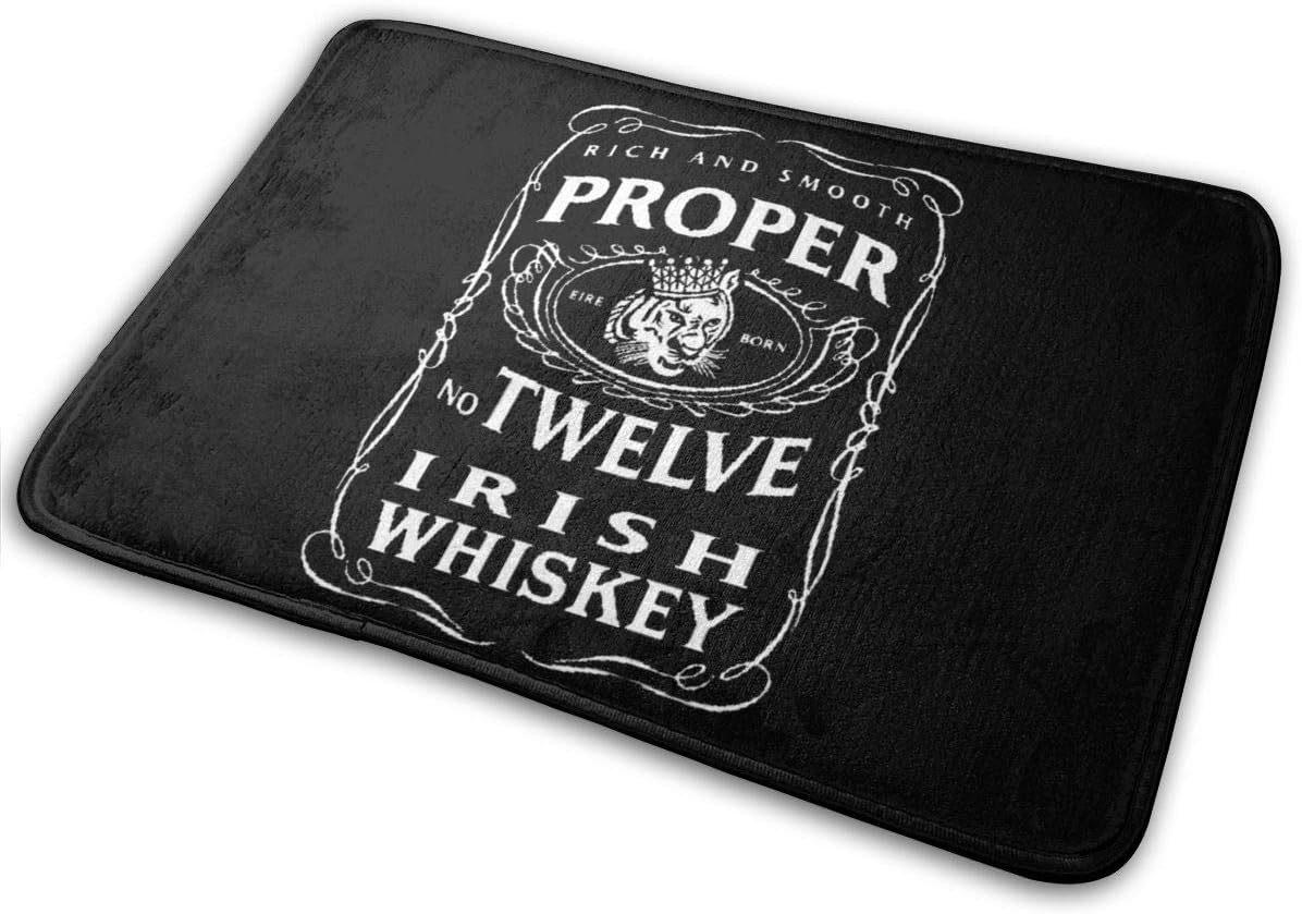 Proper 12 Irish Whiskey McGregor Inspired Doormat Entrance Floor Mat 3D Printed All-Weather Anti-Skid Vacuum Carpet Groundmat Indoor/Outdoor/Front Door/Bathroom,15.7 X 23.5 (in) Welcome Door