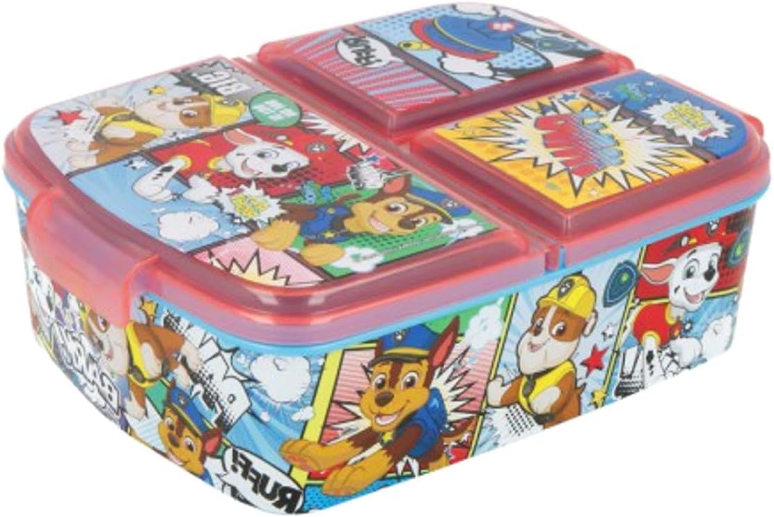 Theonoi Kinder Brotdose / Lunchbox / Sandwichbox wählbar: Frozen PJ Masks Spiderman Avengers - Mickey – Paw aus Kunststoff BPA frei - tolles Geschenk für Kinder (Paw Patrol)