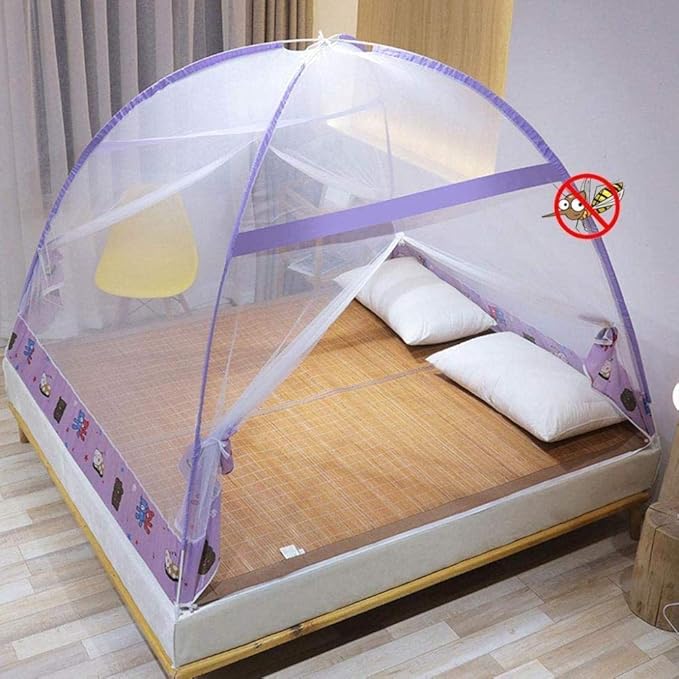 Kyman Pop up Round Dome Mosquito Net Double Door Mosquito Net Bed