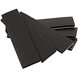 SoftTouch Self-Stick Non-Slip Surface Grip Pads - (6 pieces), 1" x 4" Strip - Black