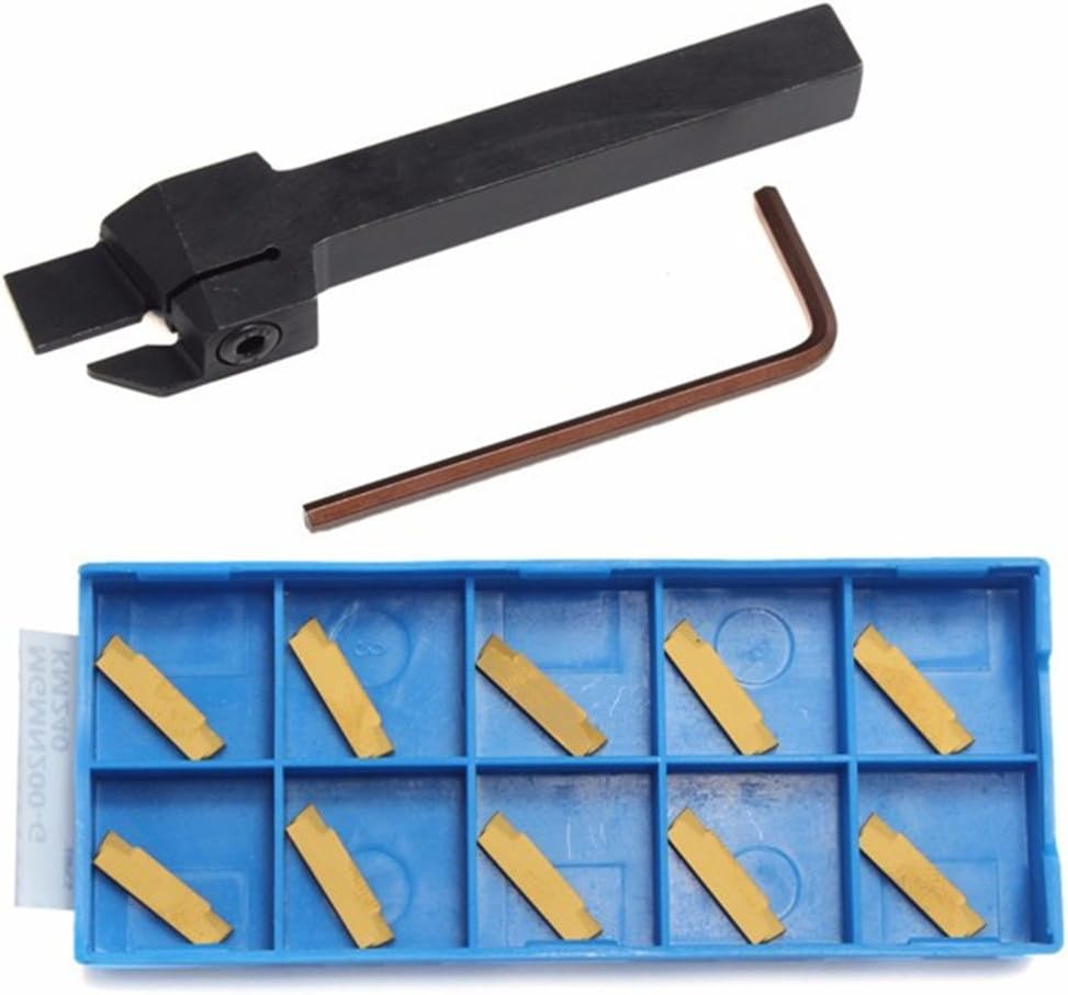 DAOKI MGEHR1010-2 10 x100mm Grooving Tool Holder with 10pcs MGMN200 Insert for 2mm Cut