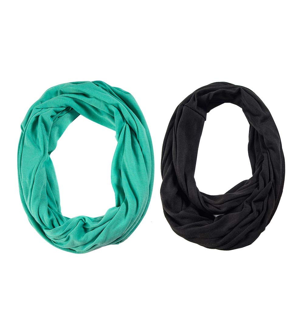 Niaiwei Women's Zipper Pocket Scarf Solid Color Stretcy Travel Scarves Niaiwei Women's Zipper Pocket Scarf Solid Color Stretcy Travel Scarves