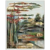 Stupell Industries Abstracted Pastel Landscape Red Green Blue Wall Art, 10 x 15, Multi-Color