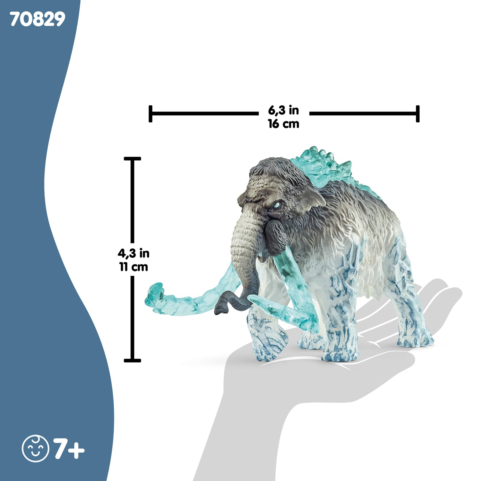 SCHLEICH ELDRADOR Creatures | Frostmammut 70829 | ELDRADOR Monster Spielfigur mit beweglichen Stoßzähnen | tolles Geschenk für Mädchen und Jungen | Spielzeug ab 7 Jahren | 9 x 16 x 11 cm 5