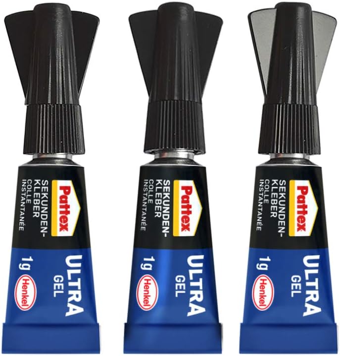 Pattex 1867001 "Mini Trio Gel" Superglue, Black/Blue, 1 g, 1 Pack (3g) - Image 4