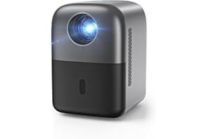 [Electric Focus] GROVIEW Mini Projector Bluetooth, Fully Sealed Portable Projector, 75% Zoom & Low Noise, Movie Projector for Phone/Laptop/Stick/HDMI/USB-Gray