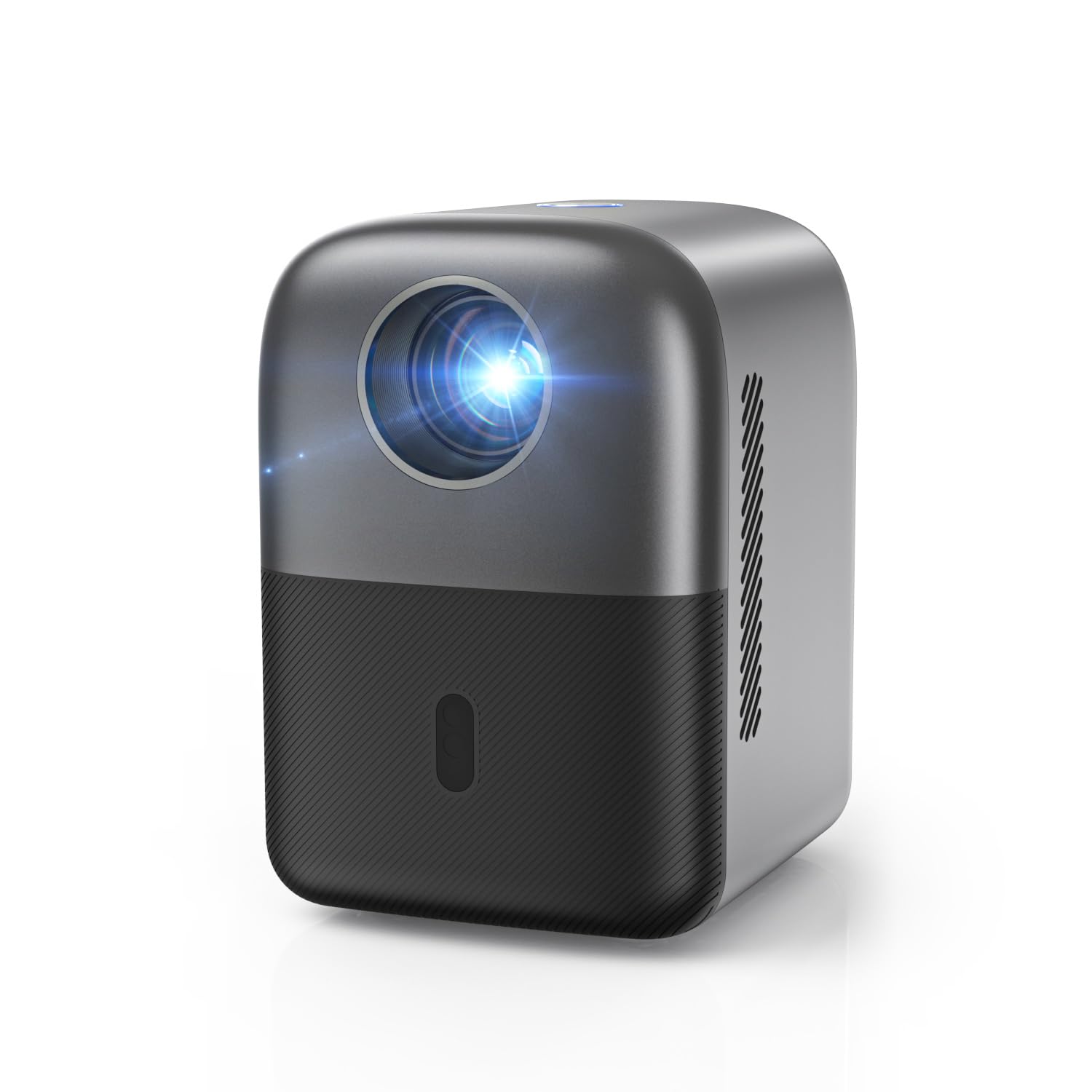 Photo 1 of [Electric Focus] GROVIEW Mini Projector Bluetooth, Fully Sealed Portable Projector, 75% Zoom & Low Noise, Movie Projector for Phone/Laptop/Stick/HDMI/USB-Gray