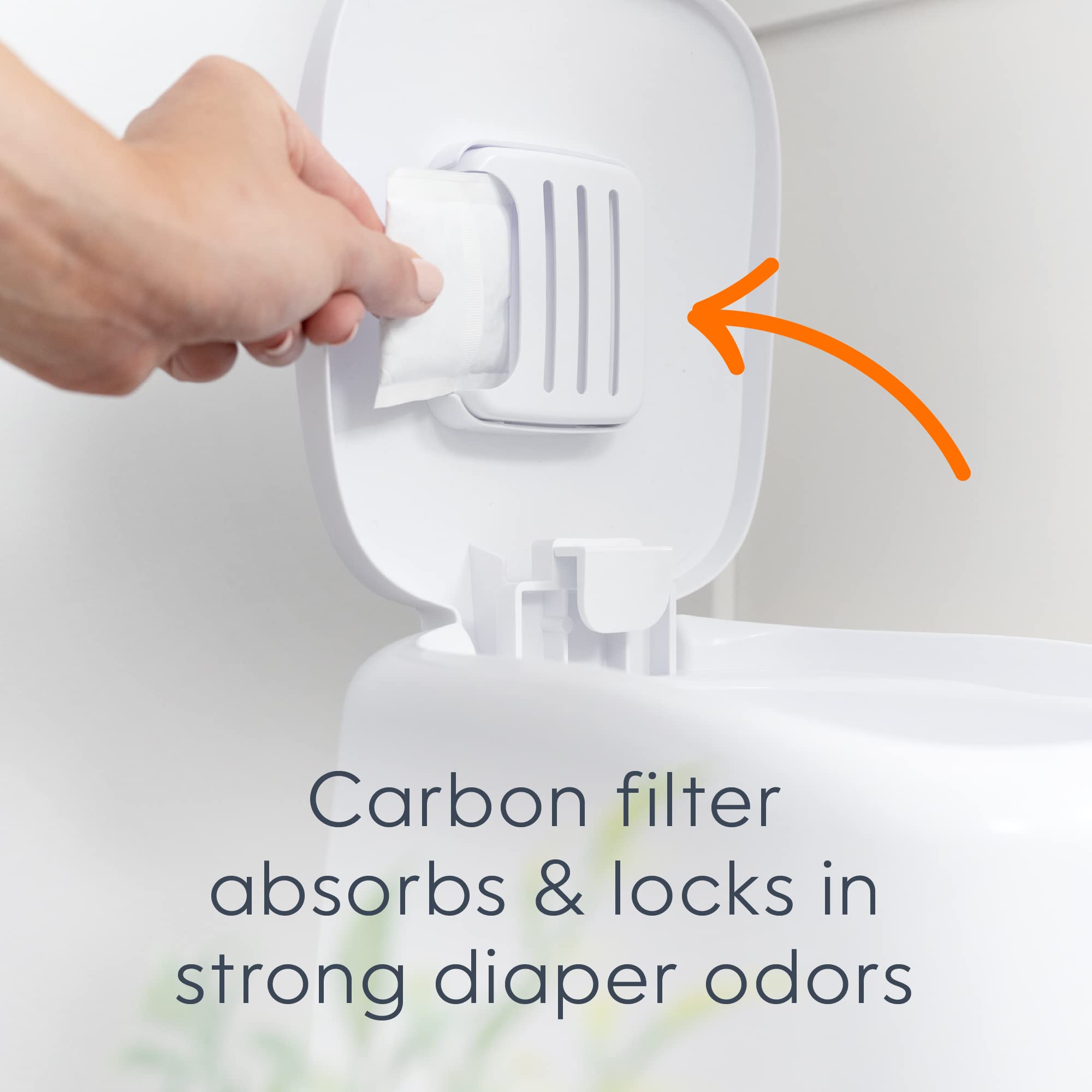 Playtex Diaper Genie Complete Pail with Built-In Odor Controlling Antimicrobial, Includes Pail & 1 Refill, White , 8.36 Pound