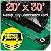 Heavy Duty Green/Black Reversible 10 Mil Poly Tarp (20x30)